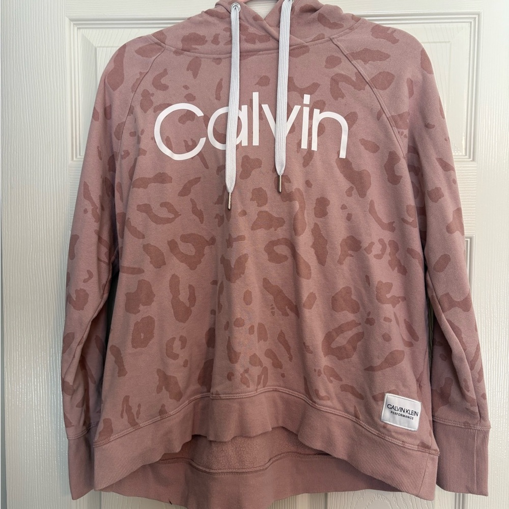 Calvin Klein Women's Mauve Patterned Hoodie